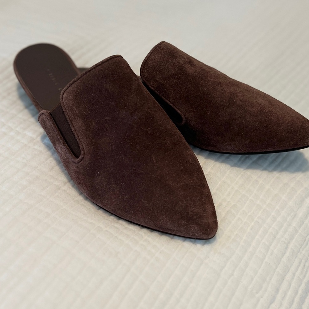Jenni Kayne Brown Suede Mules